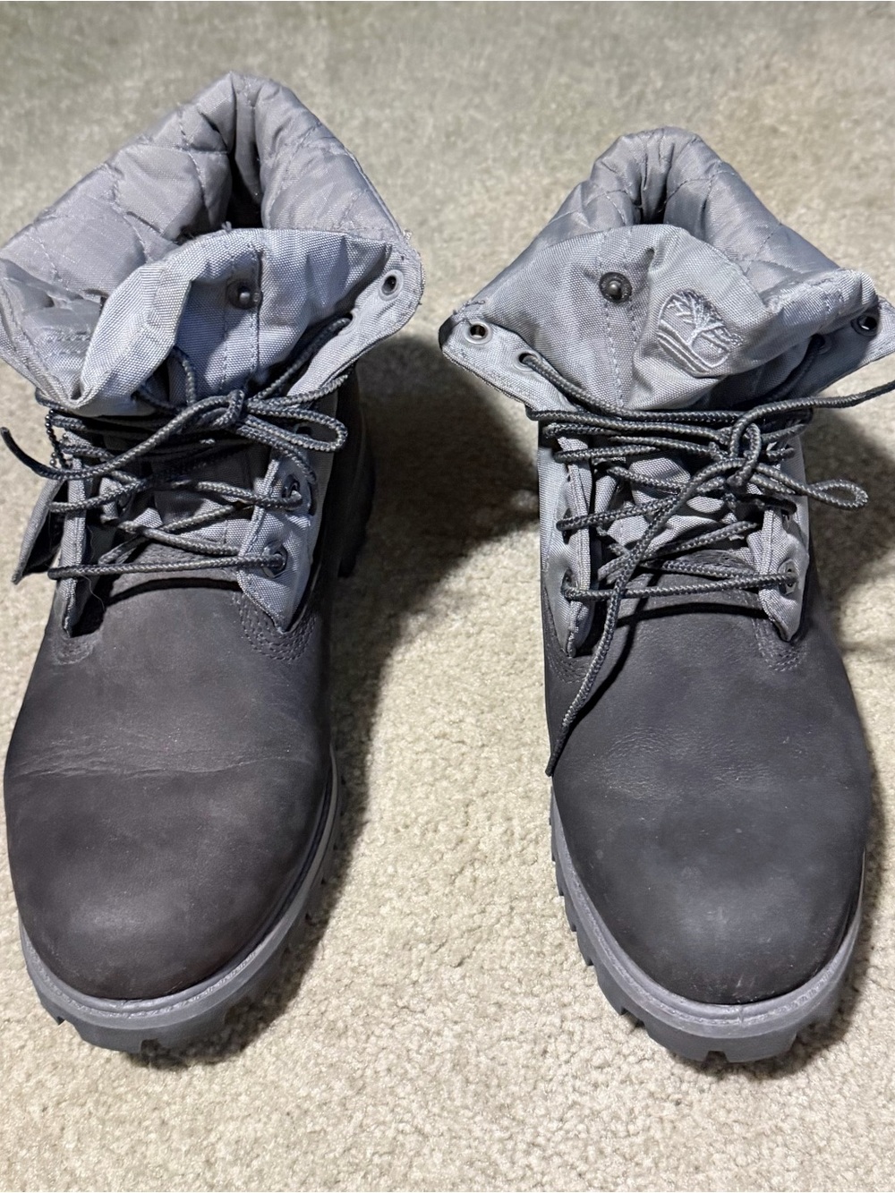 Timberland Men’s Black and Gray Rugged Lace-Up Boots women’s size 10 men’s 8.5. - Picture 3 of 3